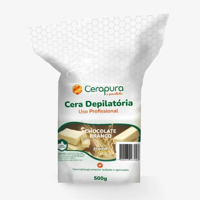Cera Depilatória Branca Chocolate 500g