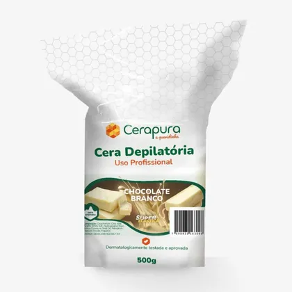 Cera Depilatória Branca Chocolate 500g