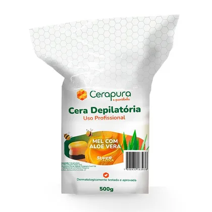 Cera Depilatória Mel com Aloe 500g